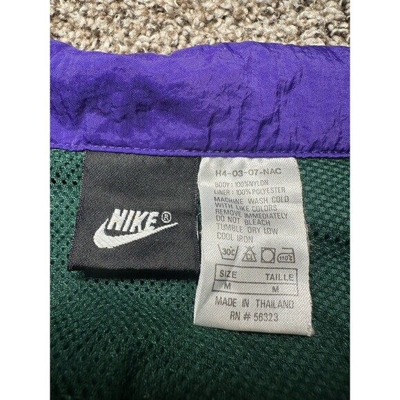 NIKE Vintage Men's Black Label Full Zip Windbreaker Jacket Medium H4-03-07-NAC - Picture 3 of 8